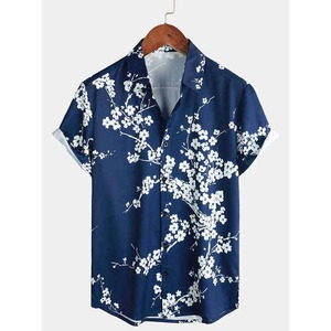 Vibrant Cotton Men's Beach <b>Shirt</b> with Stand Collar Flannel Fabric for Resort Travel Fashion OEM Distributor with MOQ Pakistan - Product Image 1