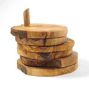 Top Selling Handmade <b>Heat</b> Resistant Eco-Friendly Durable <b>Coaster</b> for Engraving Walnut Mango Wood Custom Shape Exporter India - Product Image 3