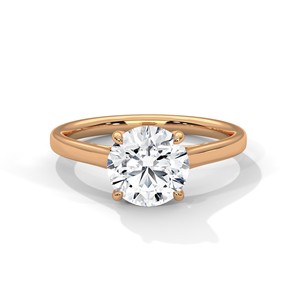 Anillo Solitario de Moissanita con Corte Brillante Redondo de 2.0 ct, Plata de Ley 925, Anillo de Compromiso Clásico - Product Image 3
