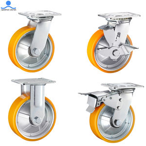 6 Zoll 8 Zoll Schwenk ausrüstung Stahl kern PU Schlag festes Nylon Hochleistungs-Lenkrad last 500kg - Product Image 3