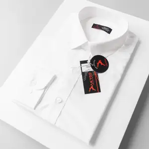 La migliore vendita OEM LOGO desgin personalizzazione manica lunga manica corta bianca 100% cotone camicia da ufficio camicia da uomo in Vietnam