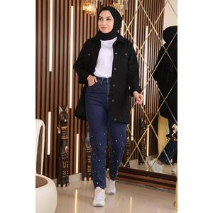 Pantalones Vaqueros PantolonStone de Estilo Casual y Corte Regular con Diseño de Piedras en Spandex/Poliéster - Product Image 1