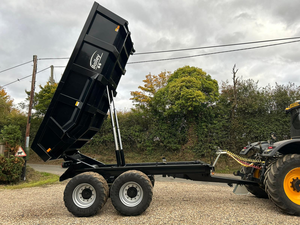 Cheap New Hydraulic Farm Dump <b>Trailer</b> Sale 14 Ton High Safety Durable 1 Year Warranty 50m Tow Bar 50km/h Speed France Origin - Product Image 2