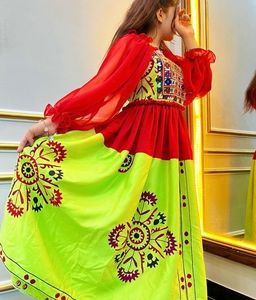 Vintage ethnique Tribal Kuchi robe Afghan/Pakistan traditionnel fête porter avec multicolore Logo personnalisé modèle Kochi robe 3003 - Product Image 3