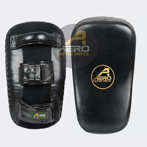 Custom Made AERO Brand Genuine Leather MMA Kickboxing Curved Focus Mitts Training <b>Pads</b> Private Logo OEM Design for <b>Muay</b> Boxing - Product Image 3