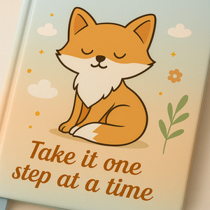 สมุดโน้ต LABON Fox ลายเมฆและคำคมสร้างแรงบันดาลใจ อบอุ่นและเยียวยา  ทำทีละขั้นตอน  จดบันทึกความรู้สึกและจิตใจอย่างมีสติ - Product Image 3