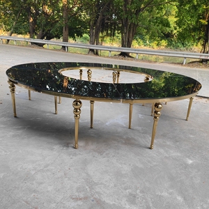 Luckygoods CZ210511-33 <span class=keywords><strong>Tavolo</strong></span> <span class=keywords><strong>Rotondo</strong></span> <span class=keywords><strong>Barocco</strong></span>, Tavolino da Caffè Dorato, <span class=keywords><strong>Tavolo</strong></span> per Matrimoni, Arredamento per Hotel, Fornitura Diretta dalla Fabbrica - Product Image 3