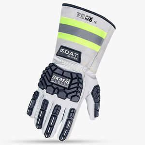Guantes de seguridad de piel de cabra resistentes al aceite con protección contra cortes de 5 puños Resistencia al impacto antivibración Protección contra cortes de 5 puños - Product Image 6