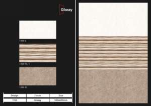 Carreaux muraux en céramique modernes 300x600mm pour salle de bain et cuisine, finition brillante mate effet sucre, design mural intérieur luxueux - Product Image 5