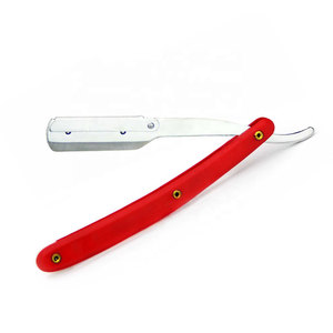 Maquinilla de afeitar desechable de hoja recta profesional de acero inoxidable, diseño plegable de plástico ligero para salones de afeitado de barba y garganta - Product Image 6