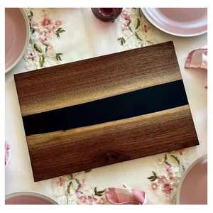 Sous-verres ronds en bois de résine pour le bureau à domicile ou la pendaison de crémaillère de Noël pour une utilisation sur la table - Product Image 5