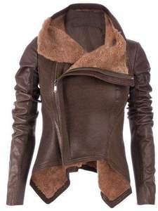 Service OEM en gros, tout nouveau manteau en cuir d'agneau double face pour femmes, veste noire, veste en cuir slim fit pour femmes - Product Image 3