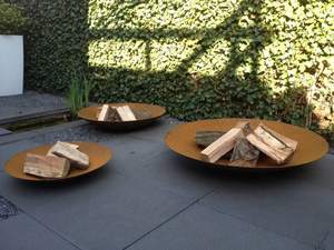 Modern Steel <b>Fire</b> <b>Pits</b> Natural Gas Freestanding 9999 BTU Backyard Warmth Artisan Crafted Patio Decoration Outdoor Hospitality - Product Image 4