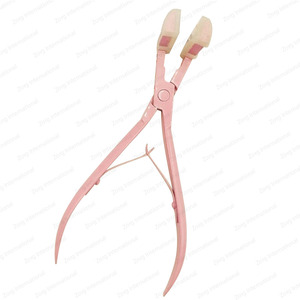 Outils d'épilation chauffants en acier inoxydable rose pour outil d'extension capillaire à bande fabriqué par zur International - Product Image 1