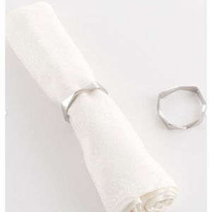 Forme de feuille élégante conception feuille d'argent ronds de serviette porte-serviettes en métal pour mariage Table à manger décor et accessoires pour la maison - Product Image 4