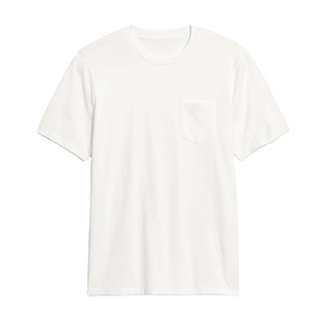 Camiseta de Cuello Redondo Perfecta, Ligera, de Algodón, Manga Corta, Tallas Grandes, Color Blanco Básico, Marca Privada - Product Image 1