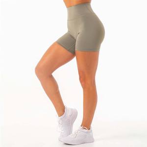 Pantalones cortos de entrenamiento de Fitness Scrunch personalizados de cintura alta para mujer Desert Sage, transpirables, que absorben el sudor, diseño único - Product Image 1