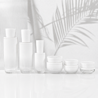 Ensemble de flacons cosmétiques en verre personnalisés de luxe Mingsheng, pots à crème de 15g, 25g, 50g, flacons à pompe pour toner, lotion, sérum de 40ml, 120ml, 150ml