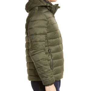 Chaqueta cálida de invierno con capucha para hombre, forro suave, diseño ligero, múltiples bolsillos funcionales, logotipo frontal para trabajo deportivo al aire libre - Product Image 3