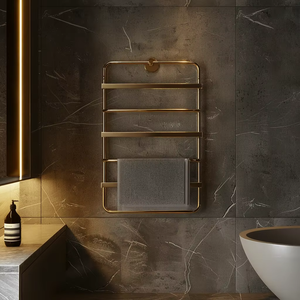 Porte-serviettes en métal de luxe, durables, avec design antidérapant, style contemporain élégant, industriel et minimaliste pour la maison, les hôtels et les salles de bain - Product Image 5