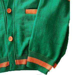 Customizable Patchwork Long Sleeve Winter Knit <b>Cardigan</b> for Women <b>Men</b> Plus Size Casual Style Button Decoration Spring Sorority - Product Image 2