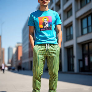 Personalizar impreso camiseta pantalón conjunto hombres verano Jogging manga corta sublimación camiseta pantalón camiseta chándal hombres - Product Image 4