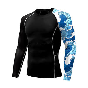 Nardon Apparel OEM Design Compression Quick Dry Long Sleeve Rashguards Sublimation Printed Men Rash Guards Wholesale Respirant - Product Image 5
