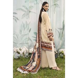 Conjunto de Traje de 3 Piezas para Mujer, Transpirable, Estampado, con Bordado a Mano y Dupatta Holgada SD-52157 - Product Image 1