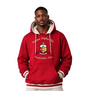 Kappa Alpha Psi Krimson Prep <b>Hoodie</b> True To Size Premium Fleece Embroidered Greek Letter Crest Classic Style - Product Image 1