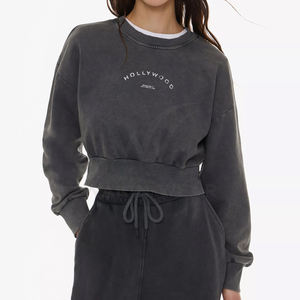 WAKIN WEAR Women's Crop <b>Sweatshirts</b> High Quality Hot Selling Street Wear Best Supplier Made in Pakistan for Summer - Product Image 1