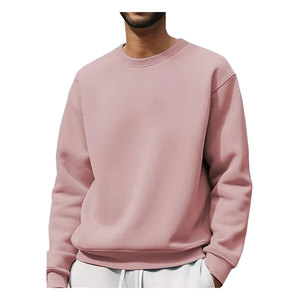 Pull ras du cou surdimensionné pour hommes Sweat-shirt en coton uni brodé avec logo personnalisé avec décoration à motif d'hiver Logo imprimé - Product Image 1