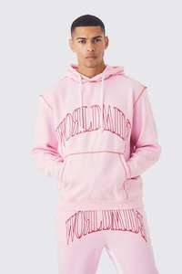 Ensemble survêtement unisexe à séchage rapide en gros OEM, broderie 3D, pantalon empilé 2 pièces, ensemble sweat-shirt, couture contrastée, streetwear, vêtements d'hiver - Product Image 3