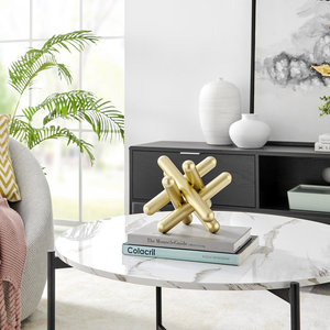 Última llegada escultura forjada de Metal sólido diseño atractivo adorno de Metal para decoración del hogar estatua de mesa para uso de escritorio de oficina - Product Image 3