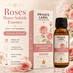 Private Label Roses Water Soluble Fragrance Essence 50ml OEM | Humidifier & Aroma <b>Diffuser</b> Fragrance | Spain EU - Product Image 2