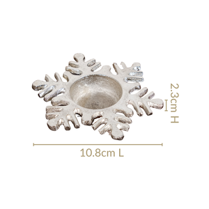 Nouveau support de lumière de thé de conception disponible dans la conception et la taille adaptées aux besoins du client pour la décoration à la maison avec un regard attrayant de flocon de neige. - Product Image 6