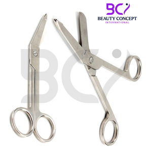El mejor proveedor Tijeras de vendaje con acabado plateado Producto más nuevo Acero inoxidable 18cm Uso en tijeras de vendaje quirúrgico de hospital - Product Image 6