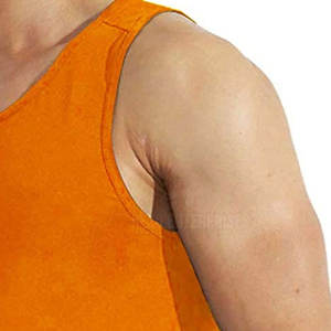 Camisetas sin Mangas para Hombre, de Alta Calidad, Nueva Llegada, Transpirables, de Algodón y Fibra de Bambú, Tejidas, Casuales, Lisas, de Color Sólido - Product Image 4