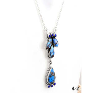 สร้อยคอเงินแท้ทำมือจากเซาท์เวสต์ พร้อมลวดลายหยดน้ำหลายเส้น ของขวัญ - Product Image 3