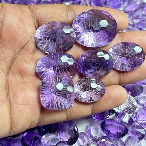 Forme ovale toutes formes pierres précieuses en vrac coupe à facettes géode améthyste africaine grossiste fabrication de bijoux améthyste naturelle - Product Image 4