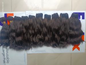 Trame de cheveux humains indiens bruts du sud Temple cheveux vierges non traités cuticule alignée Machine d'extension Double trame trame de génie - Product Image 3