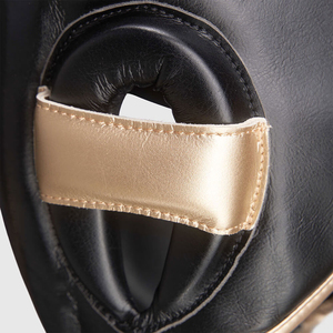 Casco de Boxeo Profesional Ajustable, Protector de Cabeza de Boxeo Negro, Casco de Boxeo de Cuero, Servicio OEM - Product Image 3