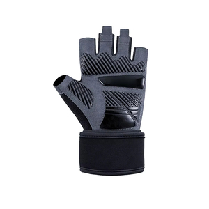 Gants de fitness demi-doigts en néoprène pour musculation, entraînement en salle de sport, avec sangle de poignet réglable, unisexe - Product Image 3