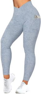 Leggings de sport de haute qualité pour femmes, leggings de yoga taille haute pour femmes adultes, leggings de fitness avec tissu tricoté - Product Image 5