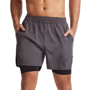 New Arrival Shorts Fashion Double <b>Layer</b> Athletic Shorts Customized Logo Men Double <b>Layer</b> Athletic Shorts Workout in Best Price - Product Image 1