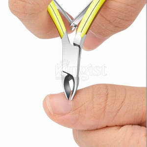Pince à cuticules en acier allemand de qualité supérieure, pince à cuticules pour les ongles des pieds, pince à cuticules avec poignée russe - Product Image 5