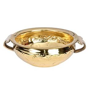 ดิยะและชามดอกไม้ทำจากทองเหลืองล้วนทำด้วยมือคุณภาพระดับพรีเมียมดีไซน์แบบทุบ - Product Image 4
