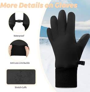 Gants en cachemire pur 100% côtelés, sans couture, multifonctionnels, longueur coude, pour l'hiver, voyage, luxe - Product Image 6