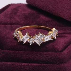 2,00 TCW Baguette Cut Lab Grown Engagement Band Perfect Partner Anillo de diamante de boda 14KT Anillos finos de oro sólido - Product Image 3