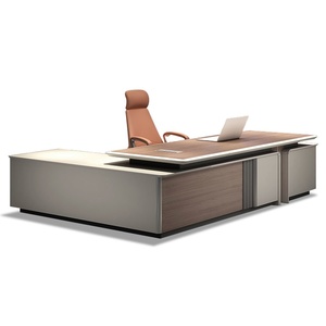 Modern L Shaped Executive <b>Desk</b> Luxury Wood Panel Manager Office Table Modular Customizable <b>Corner</b> Office Workstation Furniture - Product Image 1