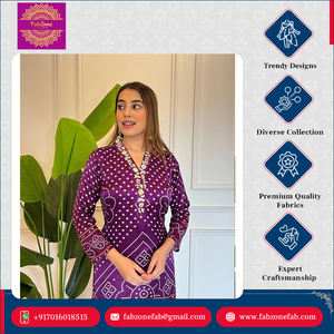 Design moderne Vêtements de fête et de mariage de qualité supérieure en coton viscose avec broderie à codage séquentiel Ensemble Kurti & Dupatta - Product Image 3